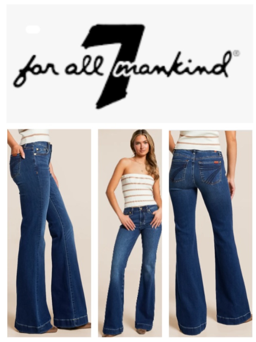 7 for all Mankind Dojo Flare Trouser Stretch Jean